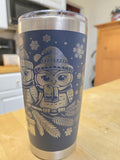 Owl Travel Tumbler - Navy Blue Insulated Coffee Mug for Winter Beverages - Perfect Teacher Gift & Secret Santa Surprise