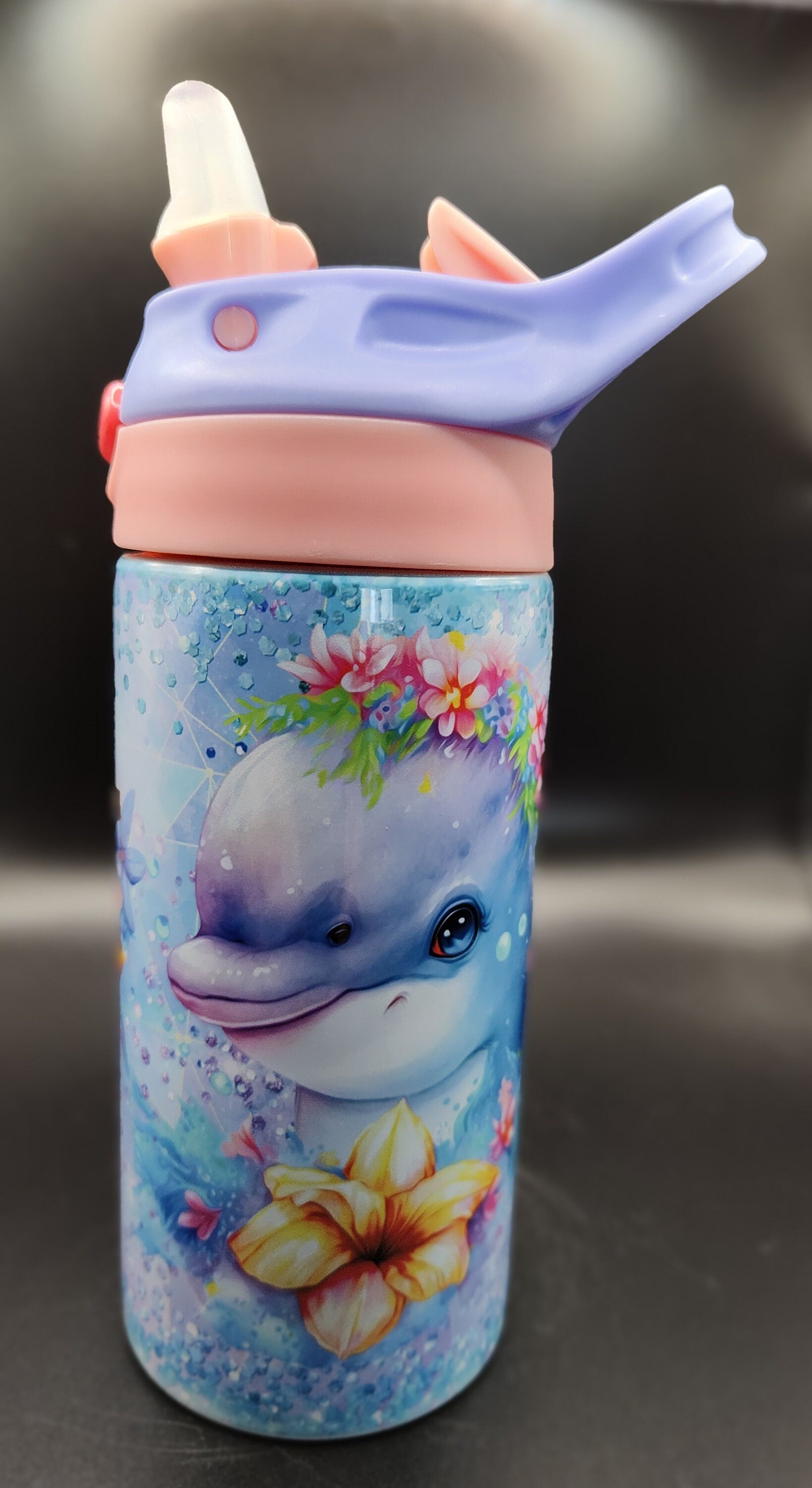 Girls Tip Tumblers – 12 oz Customised Insulated Wine Cup for Kids' Trips – Cute and Fun Gift for Girls