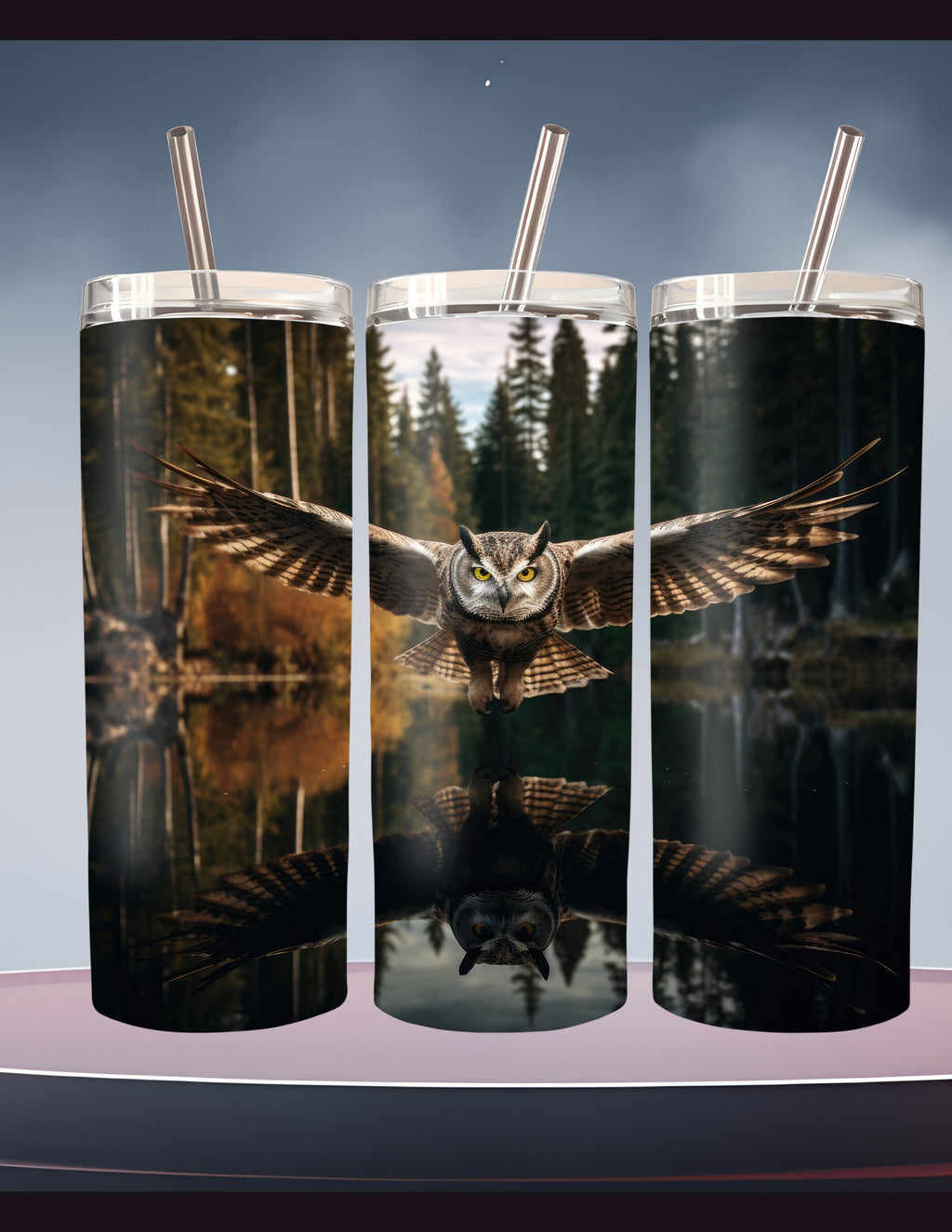 Wildlife Horse Tumbler: Reflections Custom 20 oz Insulated Drinkware
