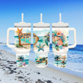 Custom Beach Tumbler: Large Insulated Cup, Beach Lover Gift