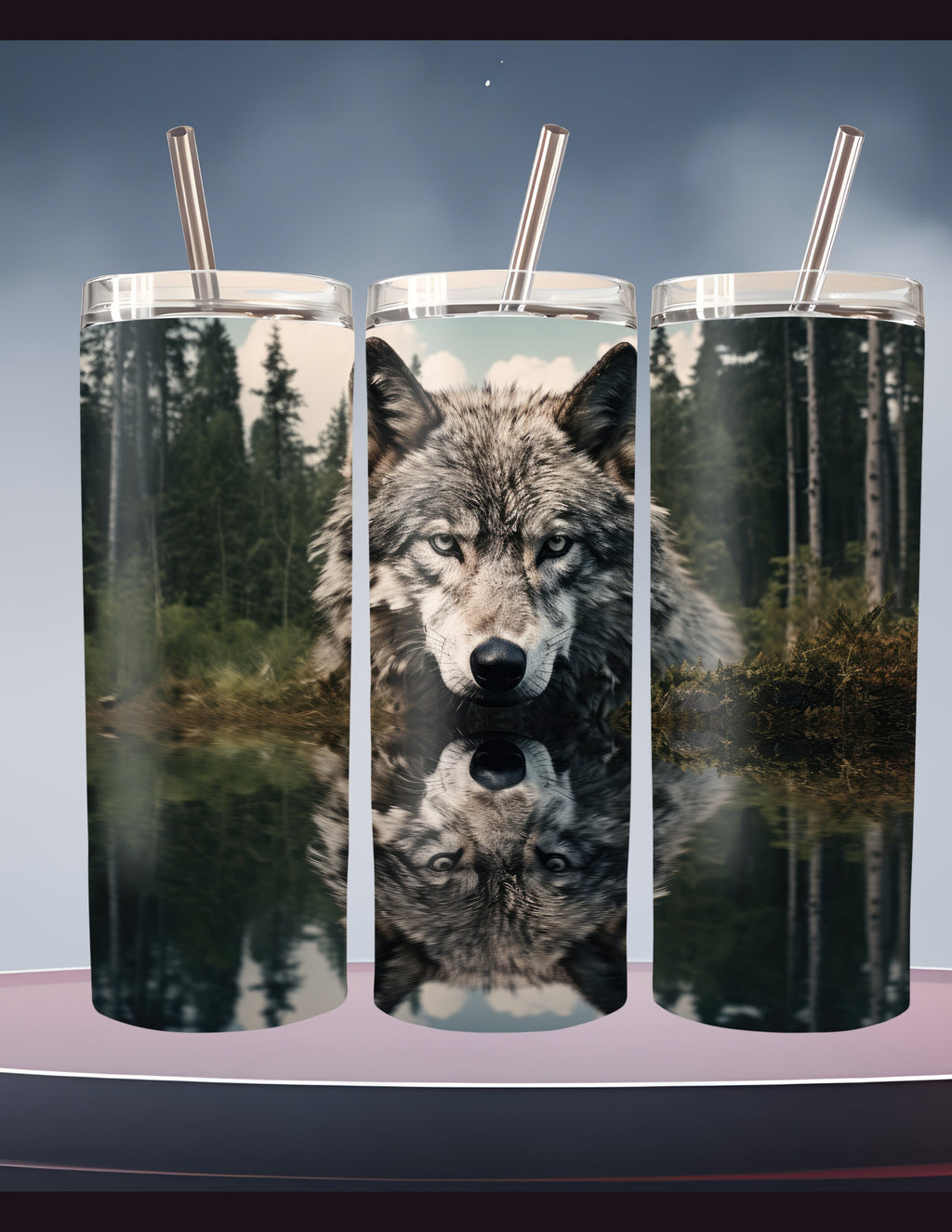 Wildlife Horse Tumbler: Reflections Custom 20 oz Insulated Drinkware