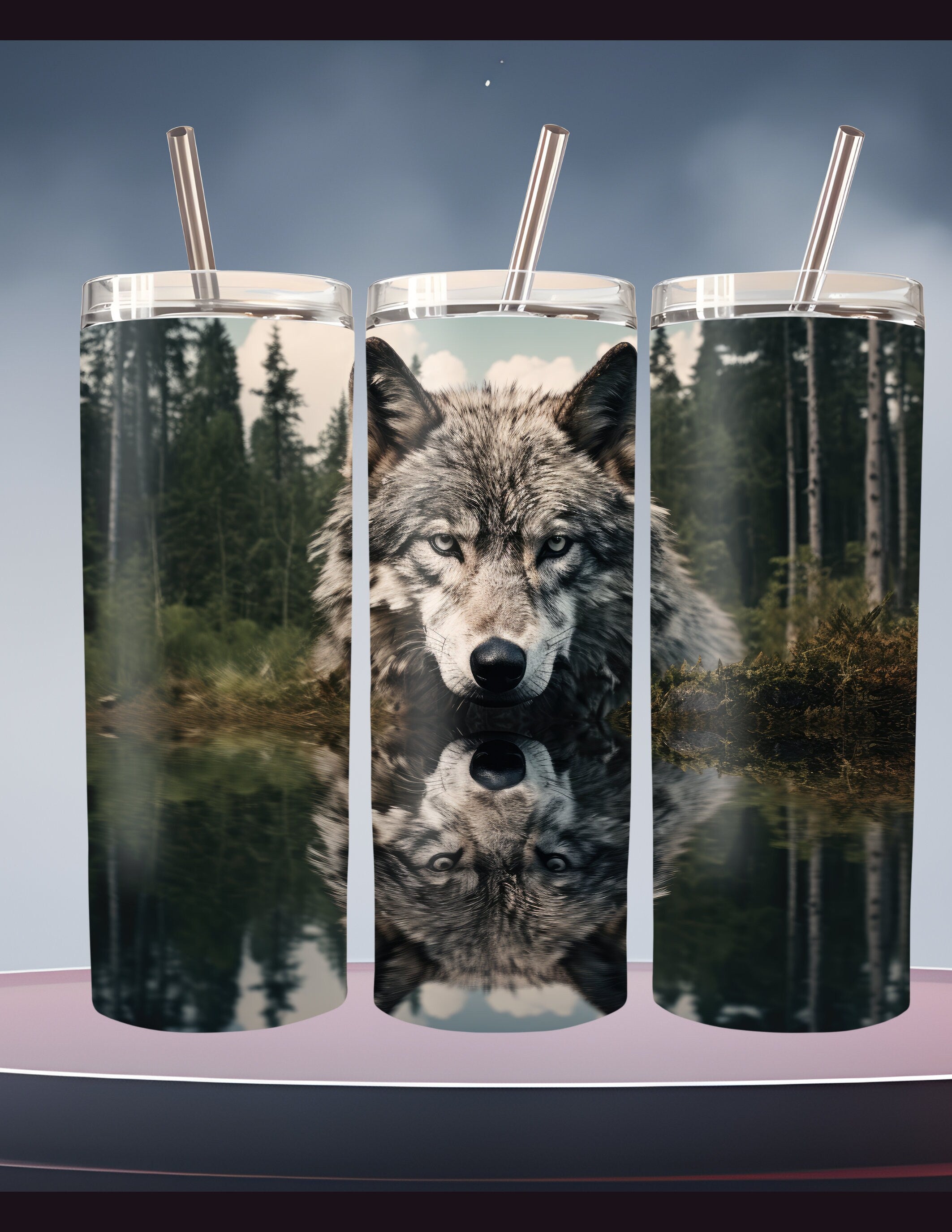 Wildlife Horse Tumbler: Reflections Custom 20 oz Insulated Drinkware