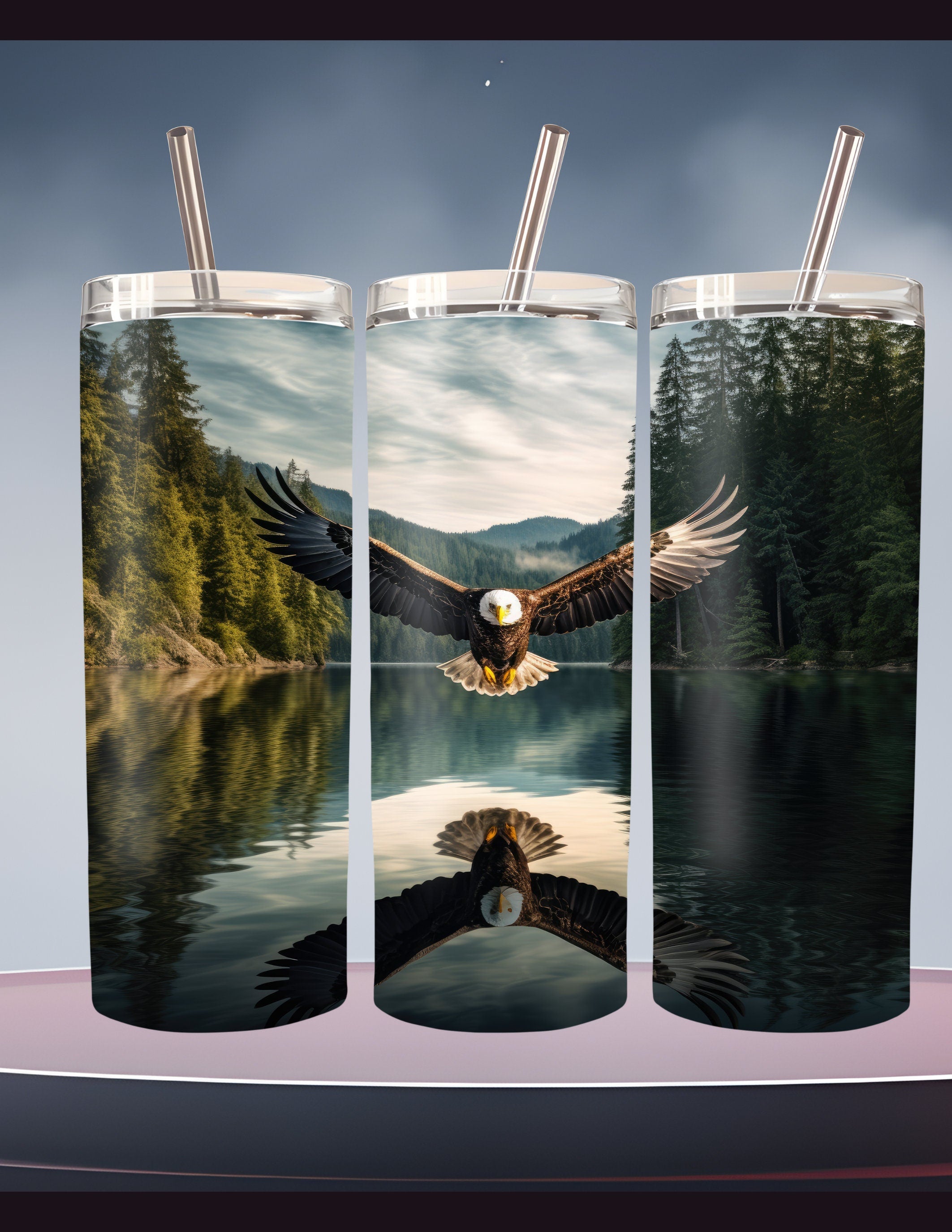 Custom Deer Reflection 20 oz Tumbler: Insulated Animal Lover Gift
