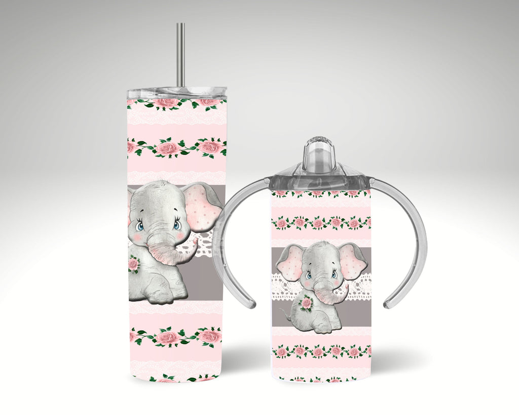 Mom and Daughter Tumbler Set: Custom Insulated Sippy Cup & 20oz Tumbler
