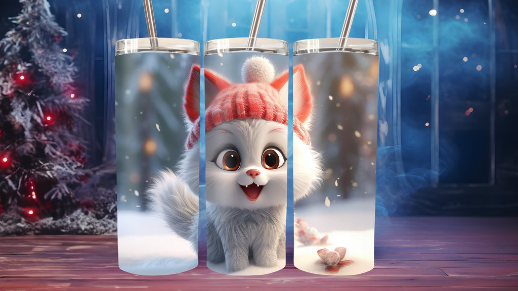 Custom Cat 20 oz Tumbler: Insulated Travel Cup, Gift for Cat Lovers