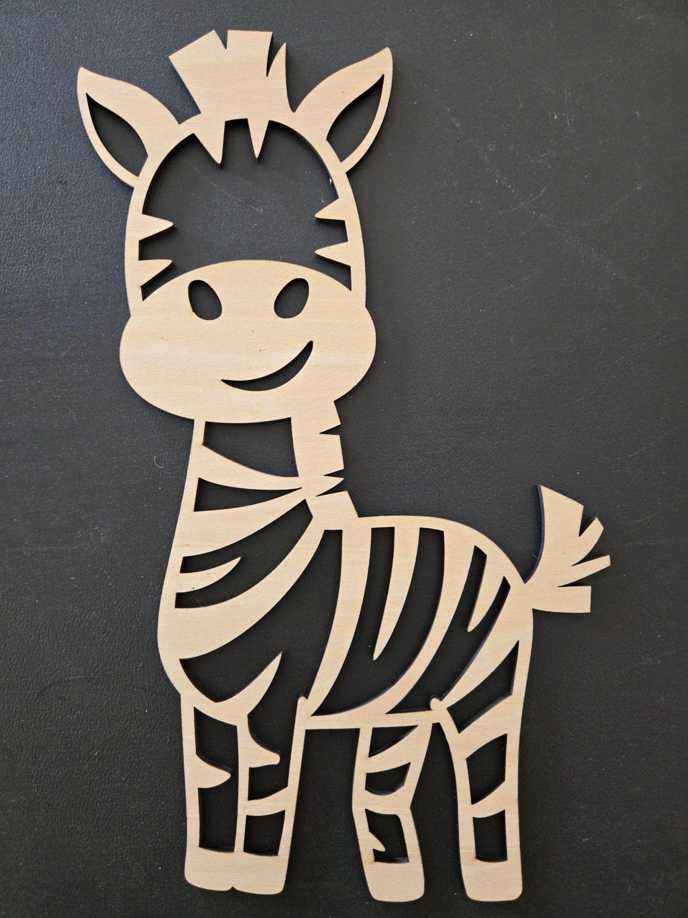 Children's Room Safari Wall Art with Lion, Zebra, and Giraffe
