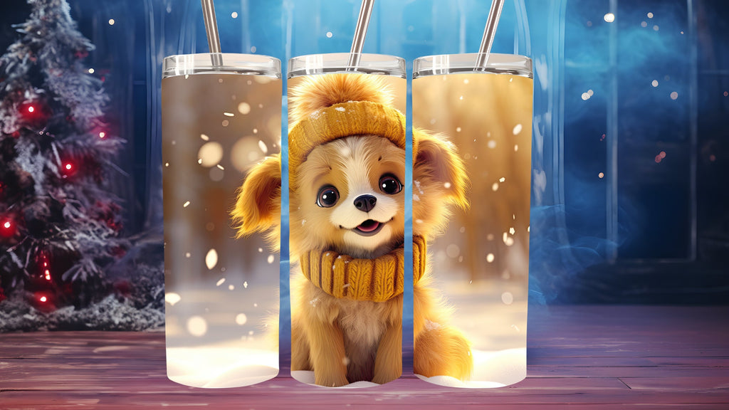 Custom Dog Tumbler 20 oz: Insulated Hot Drink Mug, Dog Lover Gift