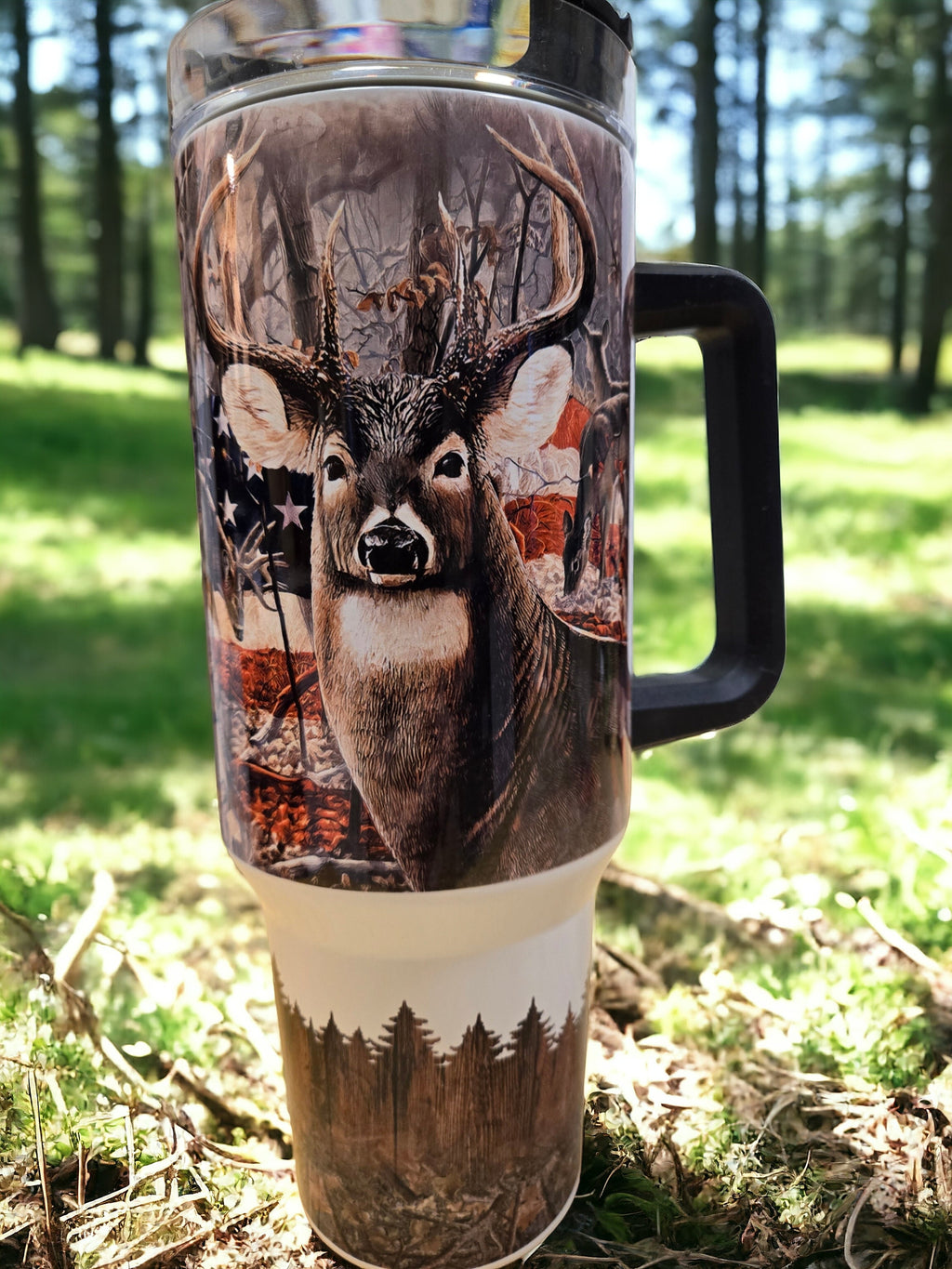 Personalized Hunting Tumbler: 40 oz Insulated Fishing Cup