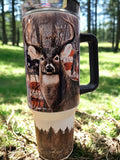 Personalized Hunting Tumbler: 40 oz Insulated Fishing Cup