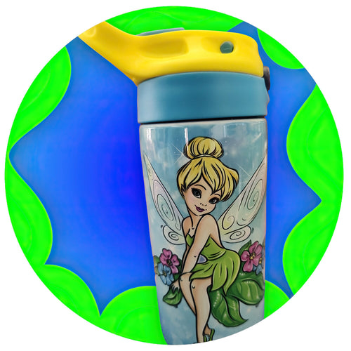 Children's Tinker Bell 12 oz Tumbler, Whimsical Eco-Friendly Cup for Drinks, Ideal Gift for Little Disney Fans