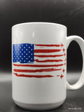 US Flag Insulated Travel Mug: Patriotic Military Gift