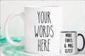 Personalized Ceramic Coffee Mug: Custom Text, Home & Office