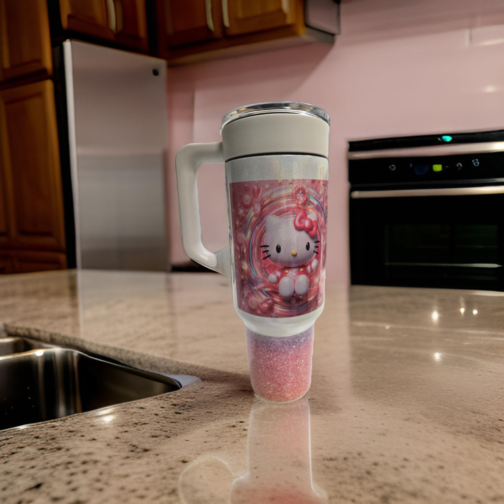 Hello Kitty Insulated Tumbler: Large Holographic Cup