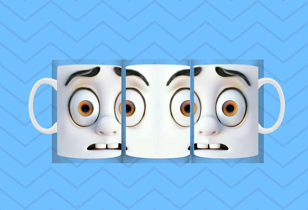 Silly Face Mug: Quirky Cartoon Ceramic Coffee Cup