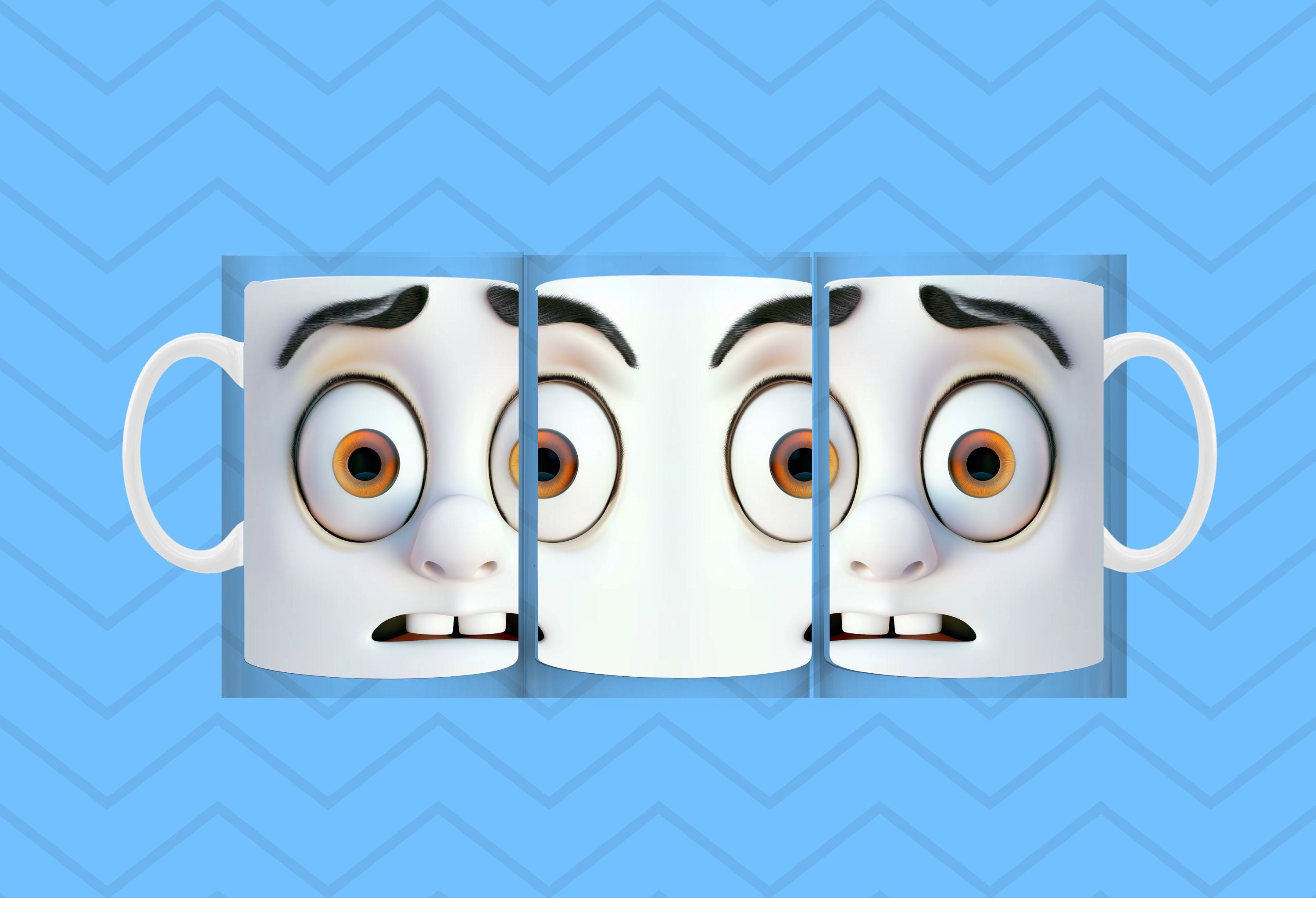 Silly Face Mug: Quirky Cartoon Ceramic Coffee Cup