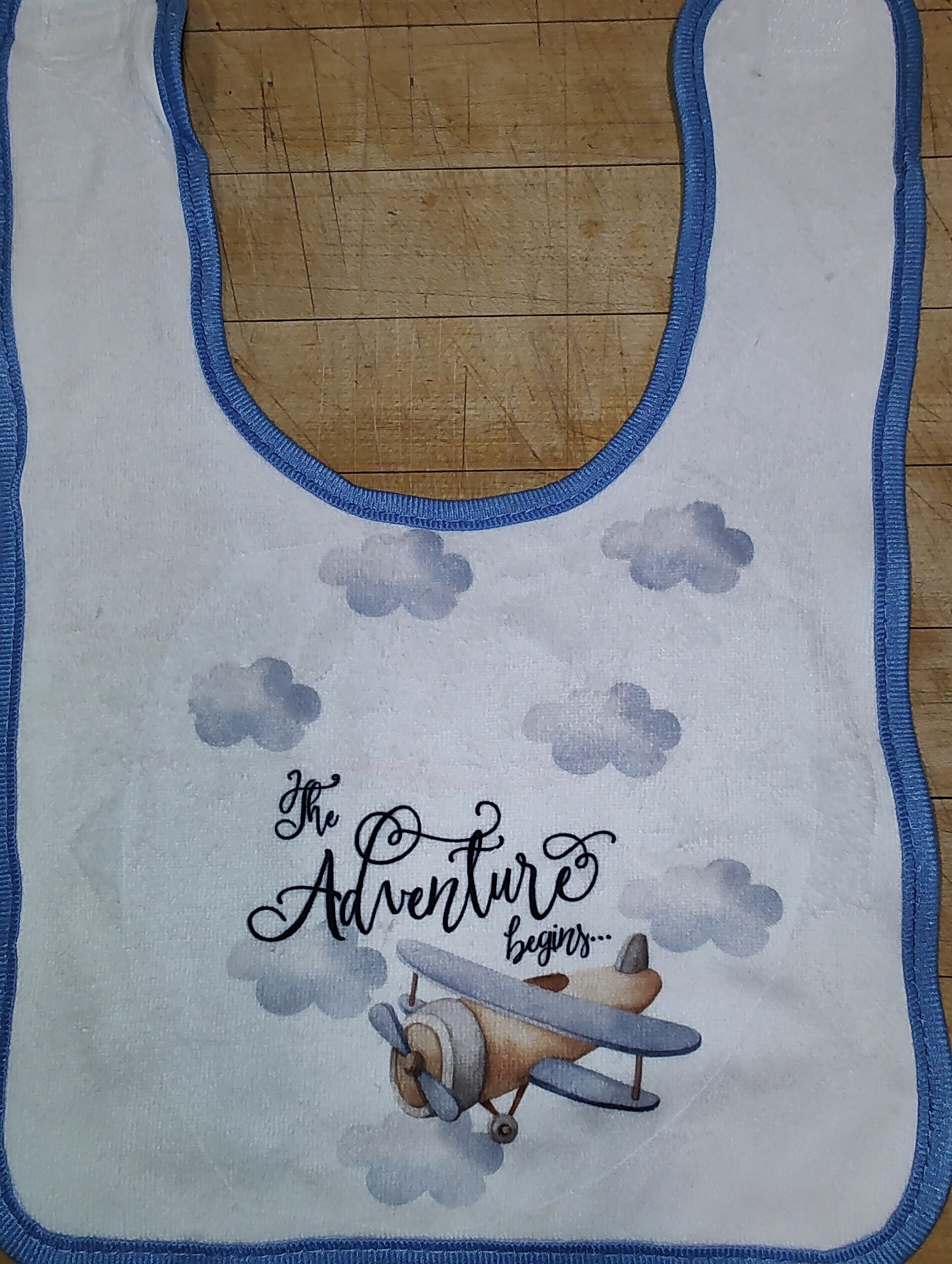 Adventure Begins Baby Bib: Soft Newborn Feeding Bib
