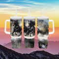 Black Horse Tumbler: 40 oz Insulated Drinkware, Gift for Horse Lovers