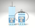 Personalized Mom and Son Tumbler & Sippy Cup Set: Elephant Design
