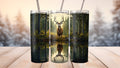 Custom Deer Reflection 20 oz Tumbler: Insulated Animal Lover Gift