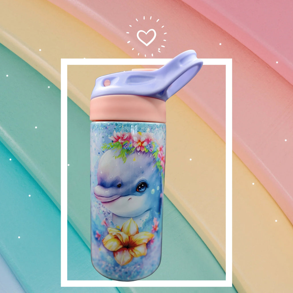 Girls Tip Tumblers – 12 oz Customised Insulated Wine Cup for Kids' Trips – Cute and Fun Gift for Girls