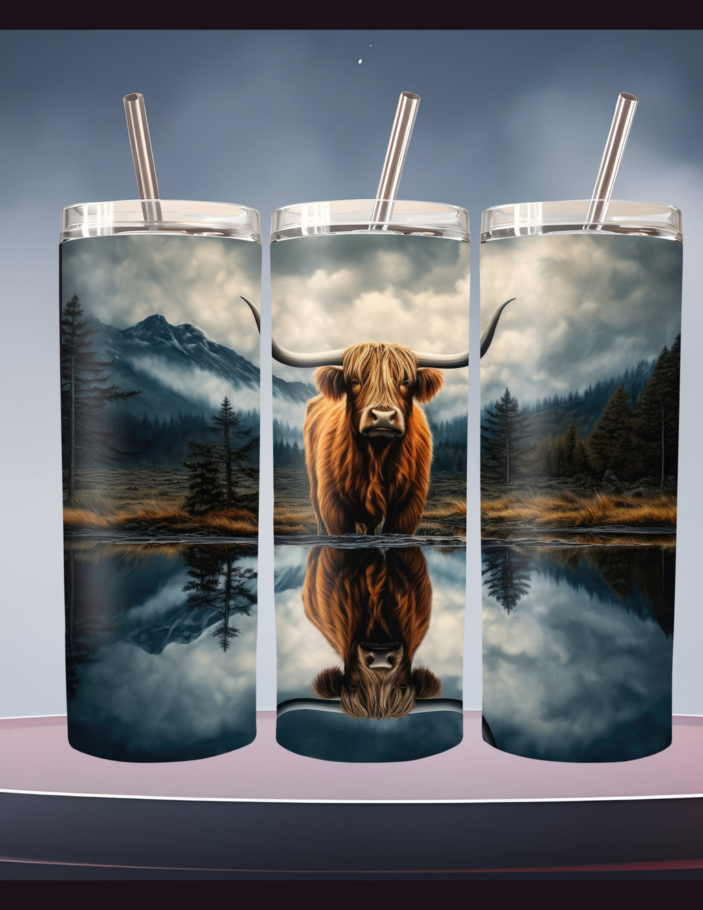 Wildlife Horse Tumbler: Reflections Custom 20 oz Insulated Drinkware