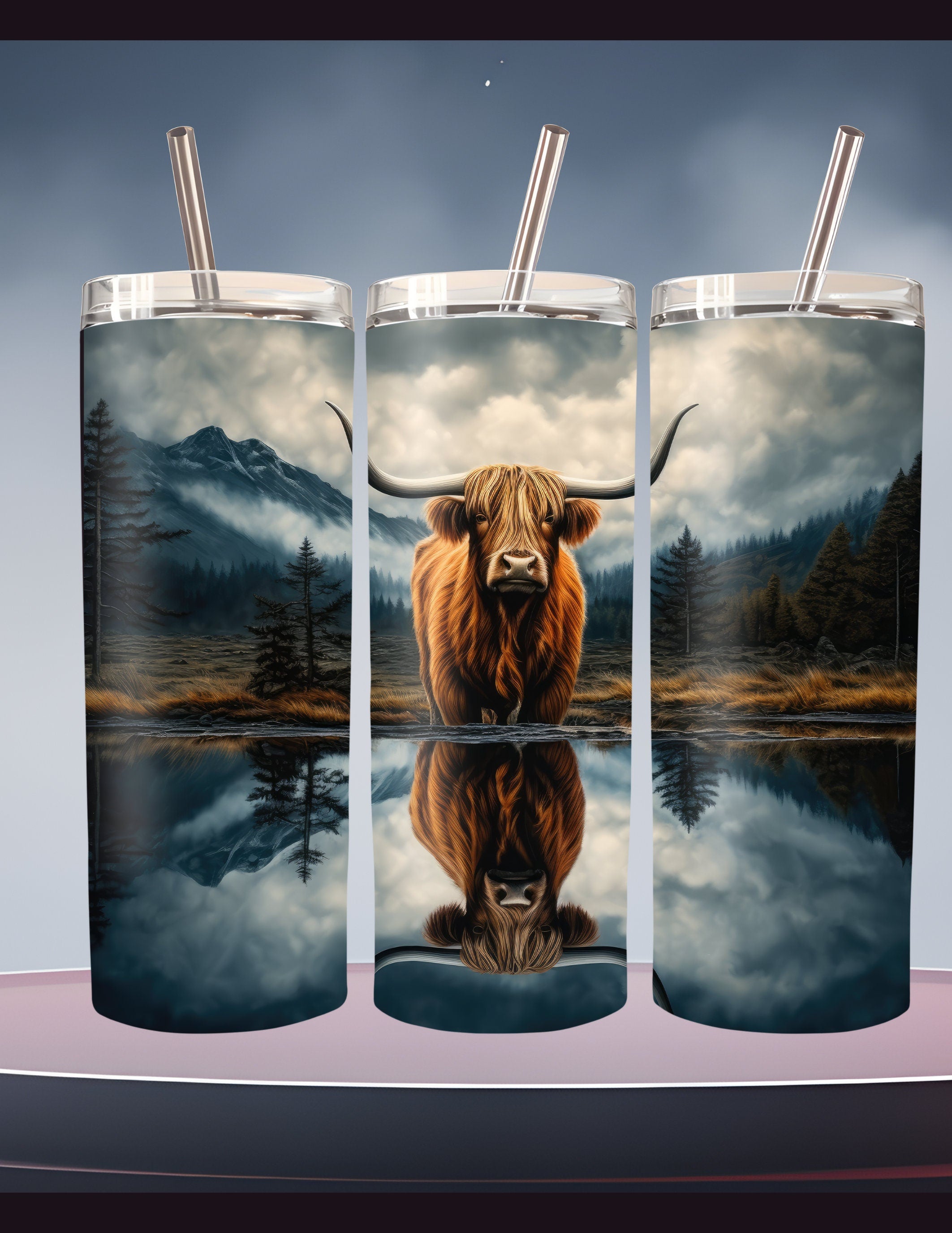 Wildlife Horse Tumbler: Reflections Custom 20 oz Insulated Drinkware
