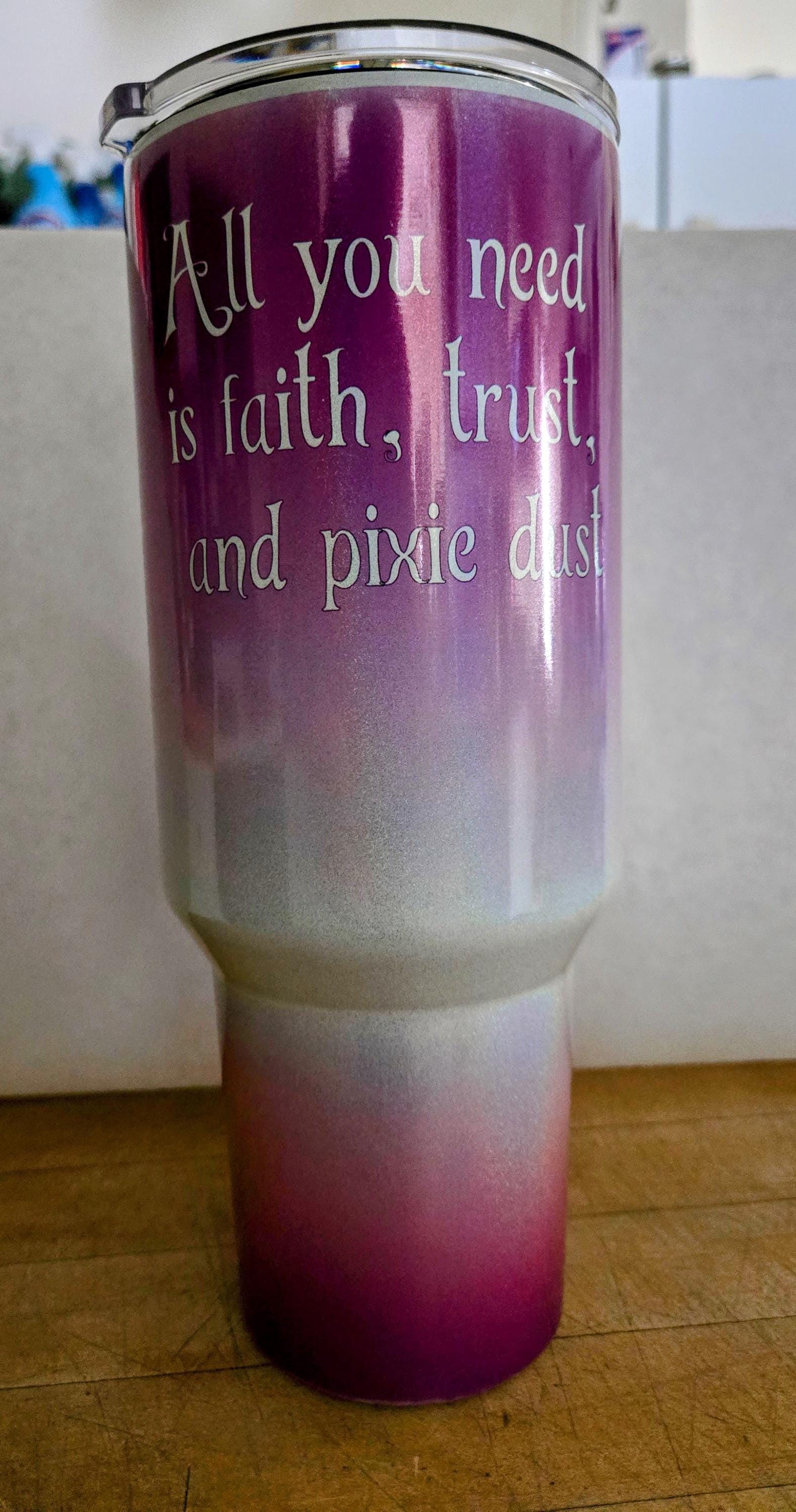 Tinkerbell Large Holographic Custom Tumbler, Insulated Cup for Big Thirst, Magical Gifts for Disney Fans